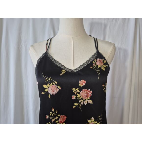 New R13 Womens Black Floral 100% Silk Lace Back Slip Midi Dress Small - Picture 6 of 13